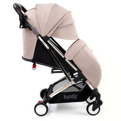 Детская прогулочная коляска Nuovita Anima Caff_, Argento / Кофейный, Серебряный