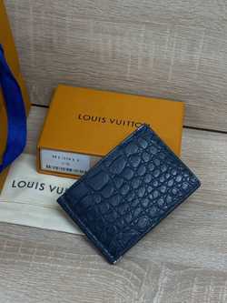 Зажим для денег Louis Vuitton из кожи крокодила