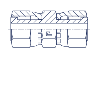 Соединение FH D06 ORFS 9/16 (обжатая гайка)