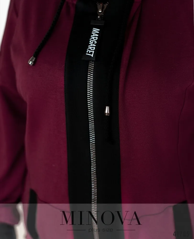 Костюм 17-228-черный-марсала Minova