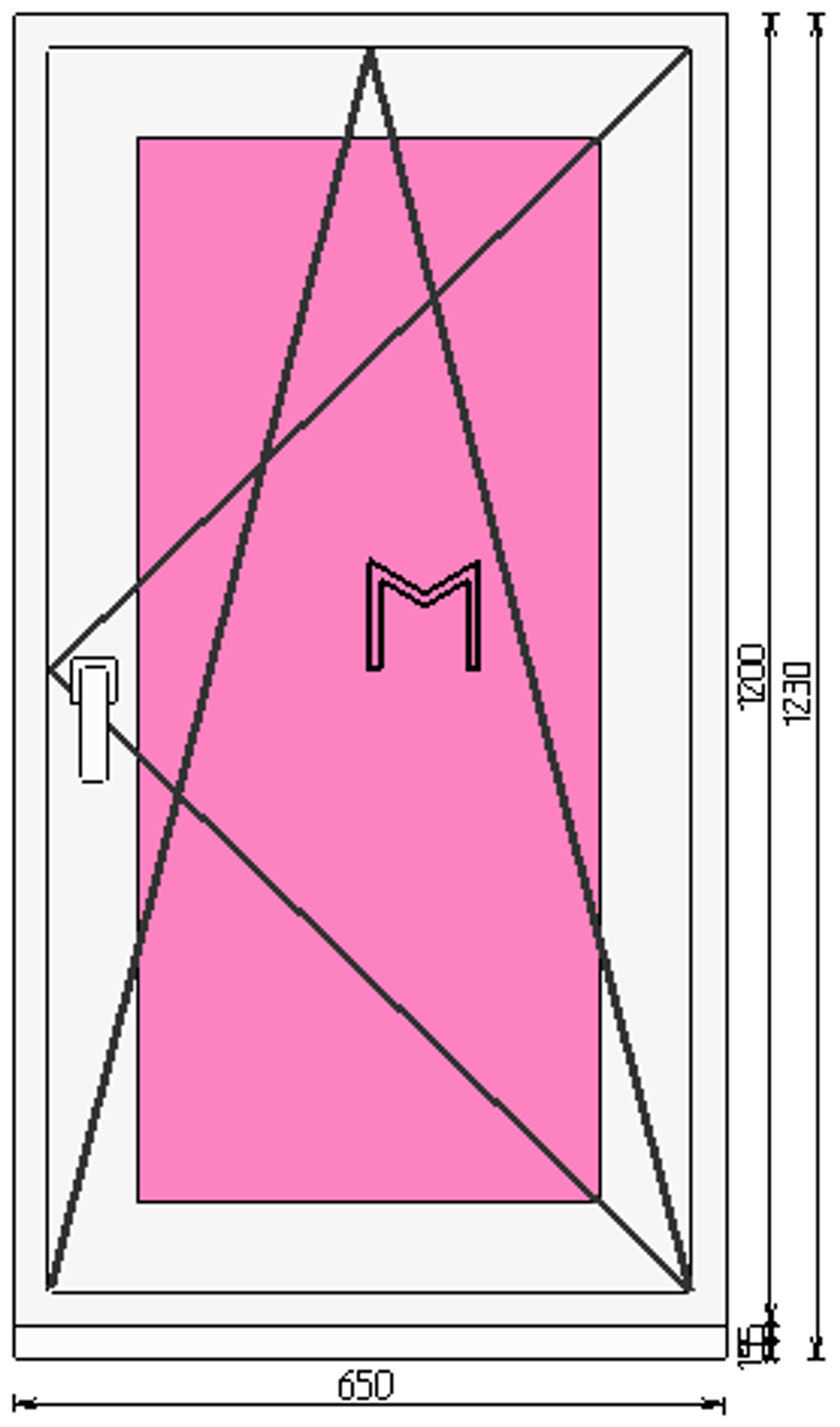 Пластиковое окно 1200 х 650 ТермА Эко + Москитная сетка