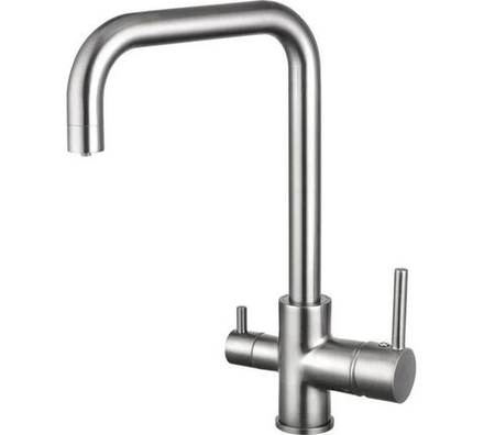 Смеситель для кухни с подключением фильтра питьевой воды, сатин, S228L, SHEVANIK