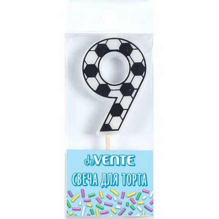 Свеча-цифра "9" Футболист, 5см