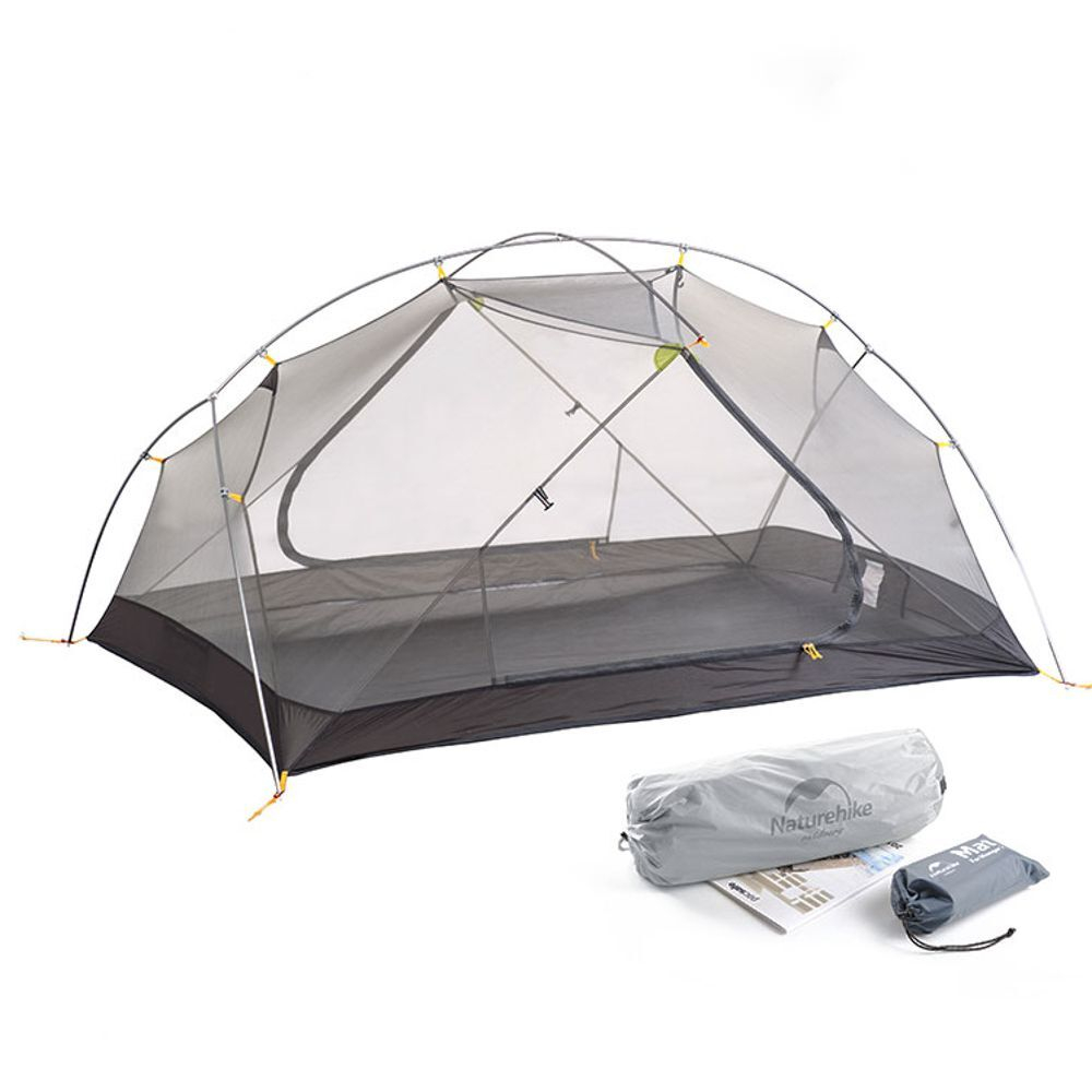 Палатка туристическая 2-местная Naturehike сверхлегкая Mongar NH17T007-M, 210T , зеленый, 6927595767658