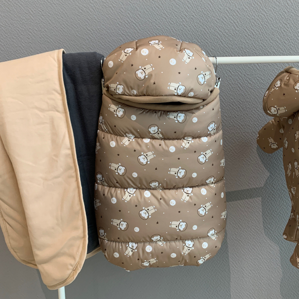 Комплект на выписку "ТИМОШКА" ( 7 предметов) ш220/14 (Балу)  (Цвет: Мишка-капучино)