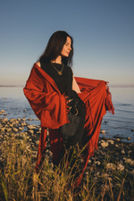 Кимоно с поясом (красное)