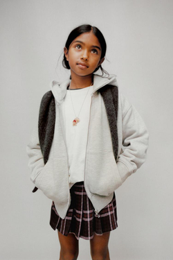 ZARA ЮБКА-ШОРТЫ В КЛЕТКУ СО СКЛАДКАМИ, КОРИЧНЕВЫЙ