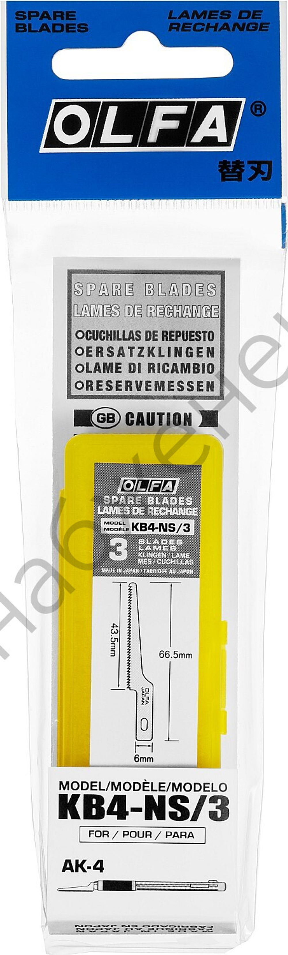 OLFA 6 мм, для ножа, пильные лезвия (OL-KB4-NS/3)