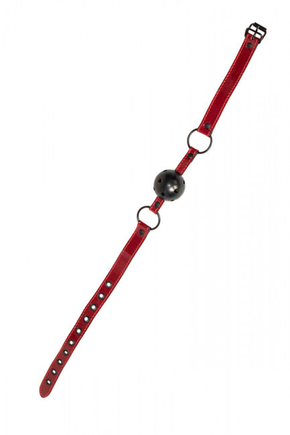 Дышащий кляп Party Hard Love Bite (Цвет: черный с красным)