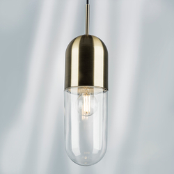 690011 Подвесной светильник RAMO 1х40W E27 БРОНЗА/ПРОЗРАЧНЫЙ