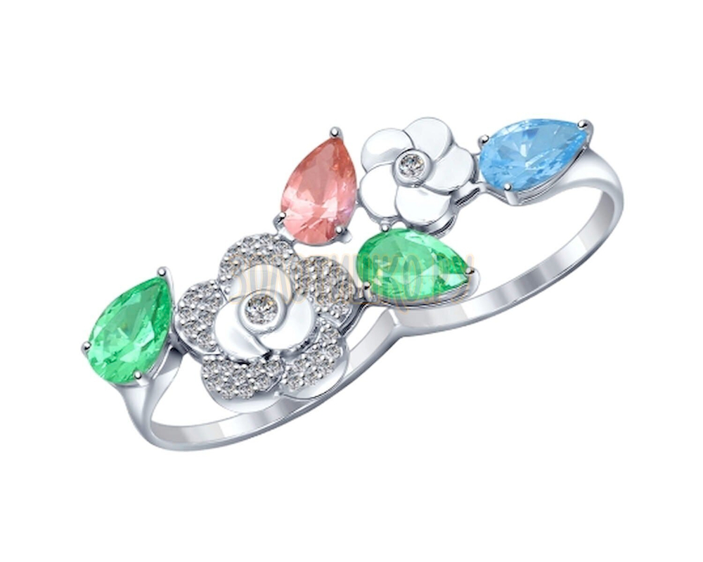 Кольцо 92011215 серебро 925 размер 17