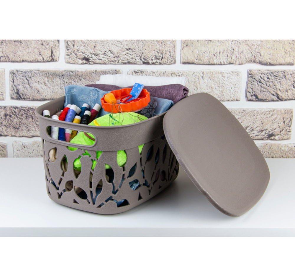 Коробка ФЛОРА 5,5л с крышкой М2362