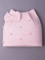 Шапка для девочки осенняя с бусинами