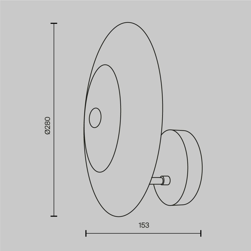 Настенный светильник Maytoni Aster MOD007WL-01G