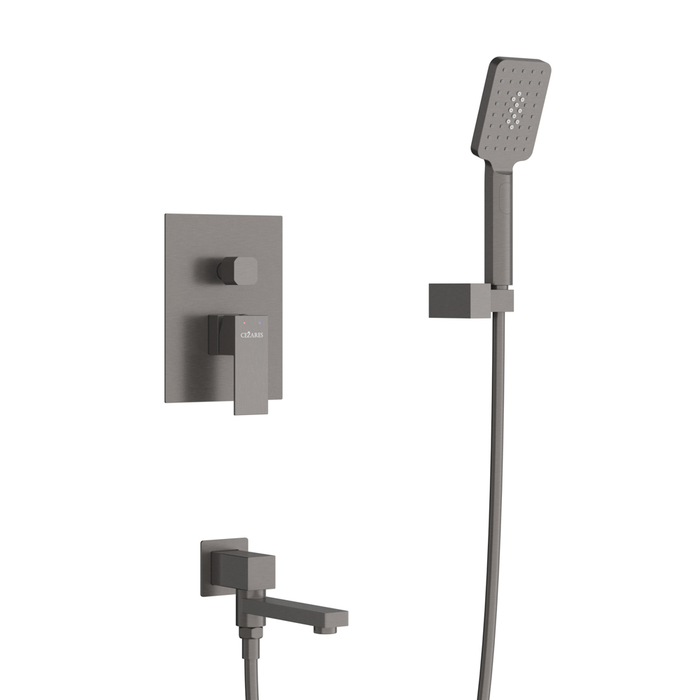 Душевой набор встроенного монтажа с поворотным изливом Cezares SLIDER-VDSET-GM