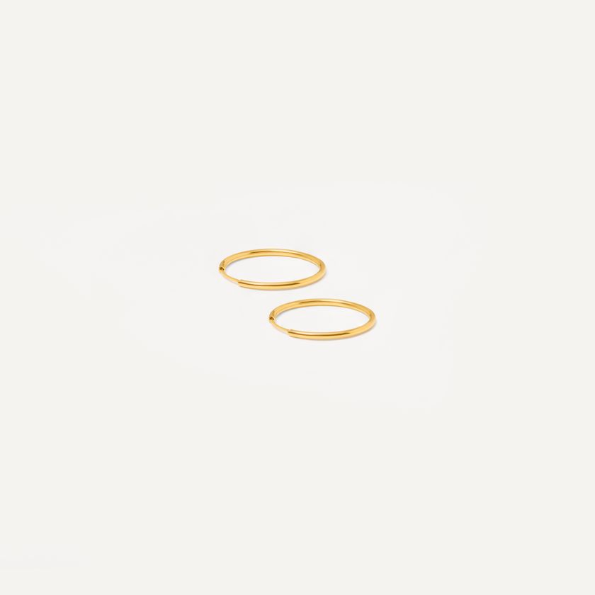 Серьги-конго Широкое Золото – 1.5 см