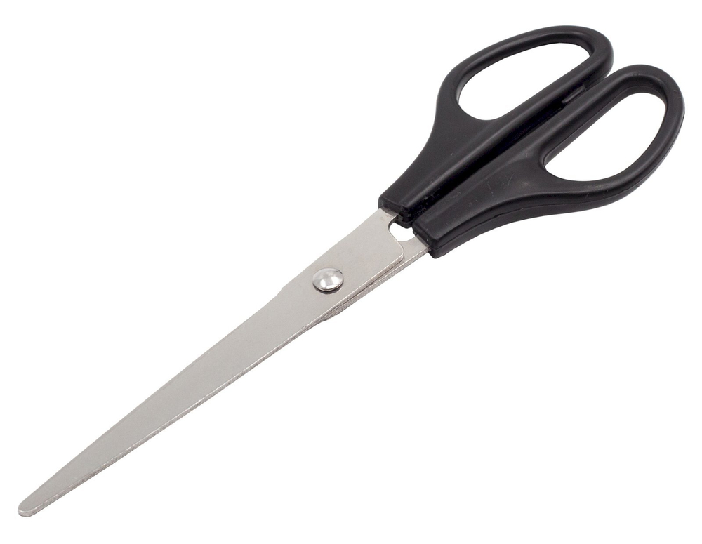 Ножницы Workmate 190 мм, пластиковые черные ручки
