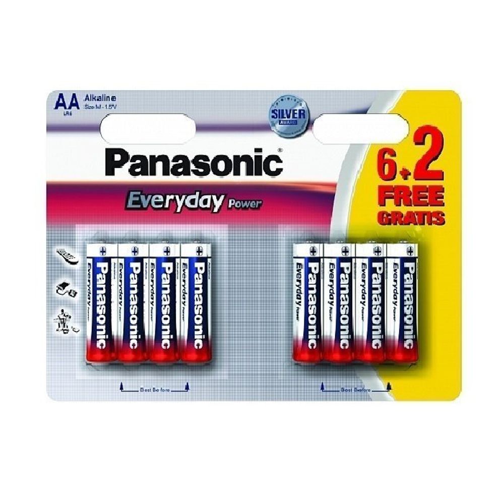 Батарейки Panasonic Everyday Power AA щелочные 8 шт