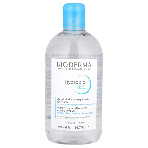 Bioderma, Hydrabio H2O, увлажняющий раствор мицелл для снятия макияжа, 500 мл (16,7 жидк. унц.)