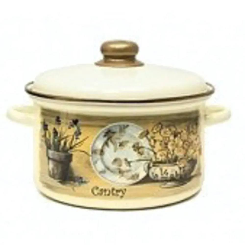 Кастрюля эмалированная 4л «Кантри-Д» 21-Б1614/6 (4)