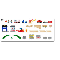 BRIO 36025 «Набор Deluxe «Пожарная служба и полиция», 38 деталей» 36025 — фото 10
