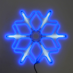 Фигура светодиодная внешняя Снежинка 60см, светло-голубой с белым метеором