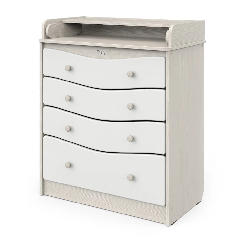 Комод Атон СИРИУС KRISTOFF МДФ 800/4 бодега светлый-белый