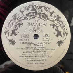 Винтажная виниловая пластинка LP Andrew Lloyd Webber The Phantom Of The Opera Призрак Оперы Мюзикл (USA 1987)