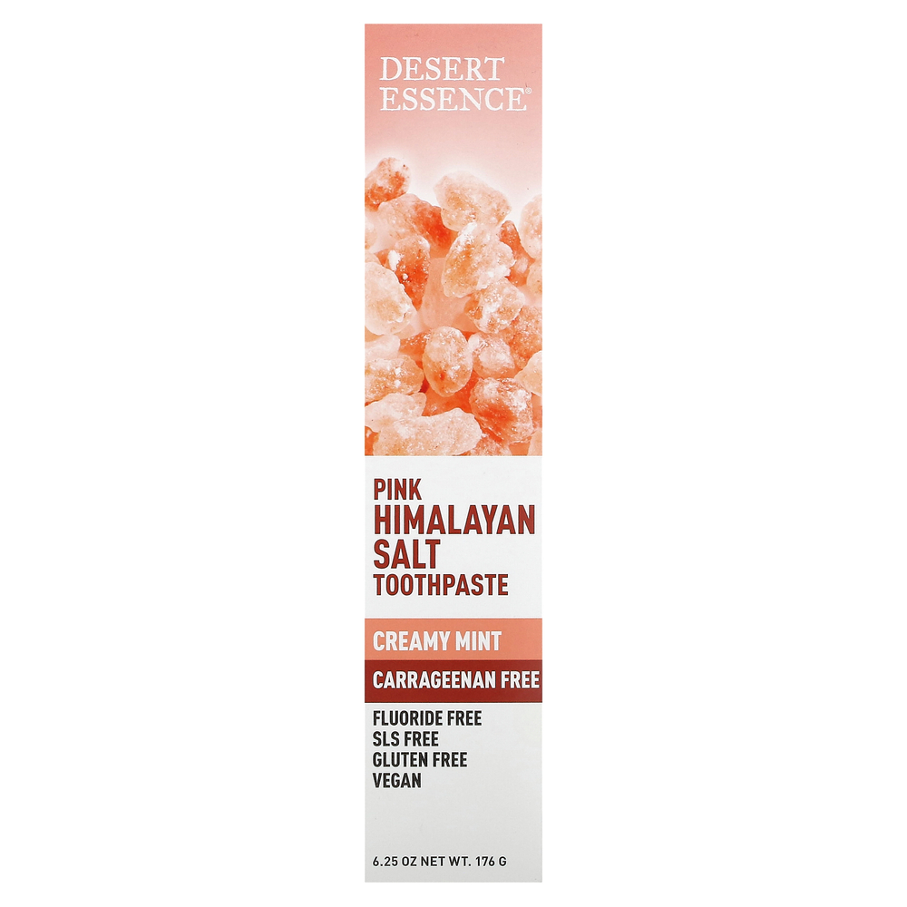 Desert Essence, Зубная паста с розовой гималайской солью, сливочная мята, 6,25 унции (176 г)
