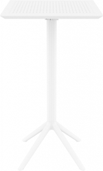 Стол пластиковый барный складной Siesta Contract Sky Folding Bar Table 60, белый