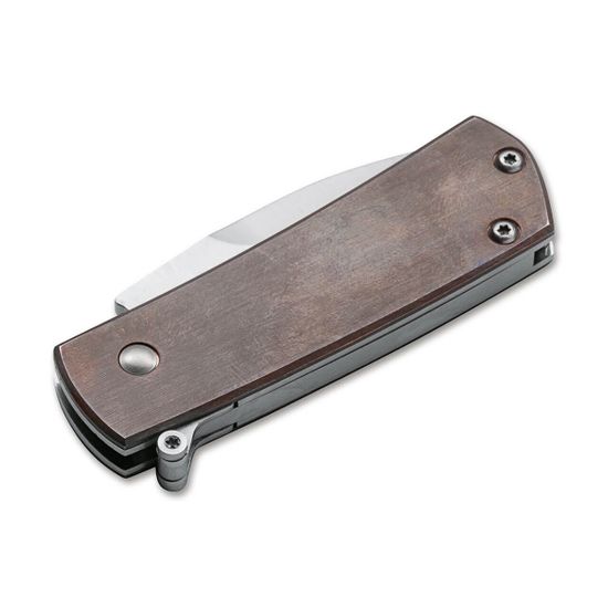 Складной нож Boker 01BO362 Shamsher Copper c клинком из стали D2, рукоять медь