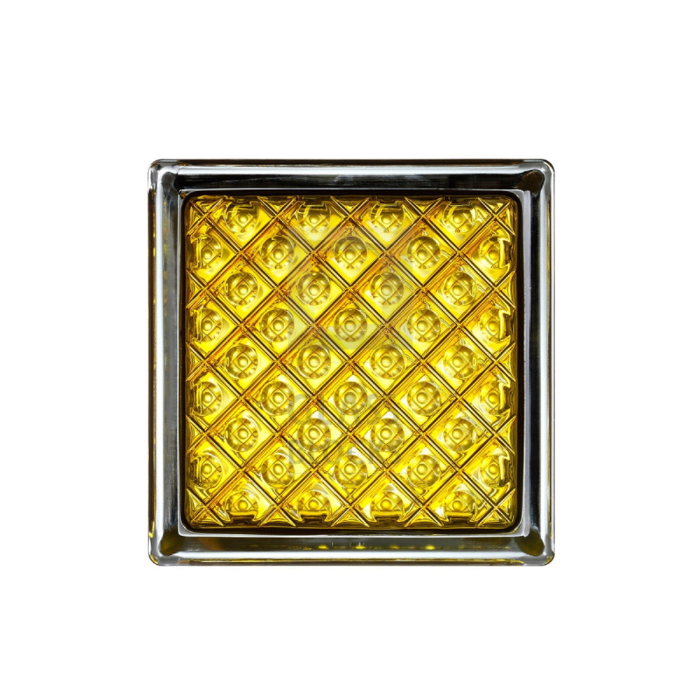 Стеклоблок  MGs DAREDEVIL YELLOW Mini 14.6x14.6x8 см. желтый