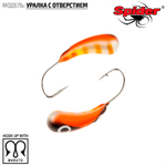 Мормышка вольфрамовая Spider 2930 "Уралка с отверстием" (3мм, 0.58гр)