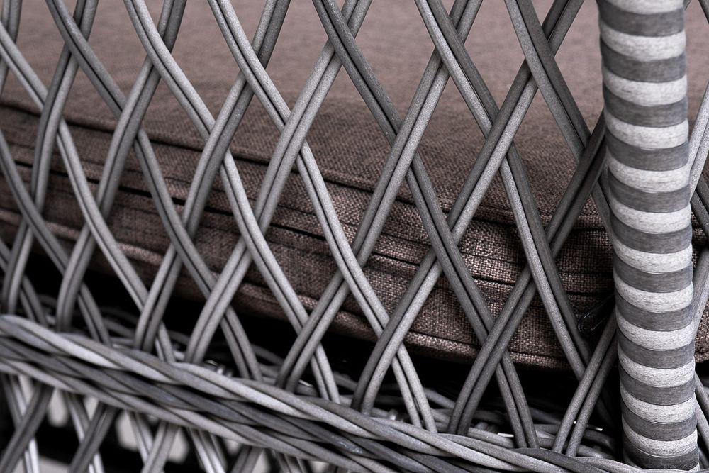 "Катания" обеденная группа плетеная на 6 персон, цвет графит