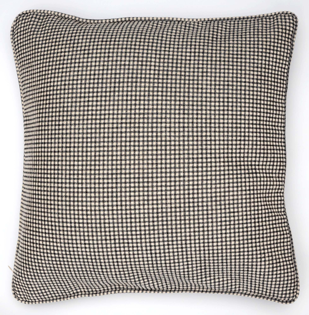 Подушка декоративная 45х45 Textil Roig Cube серо-кремовая клетка