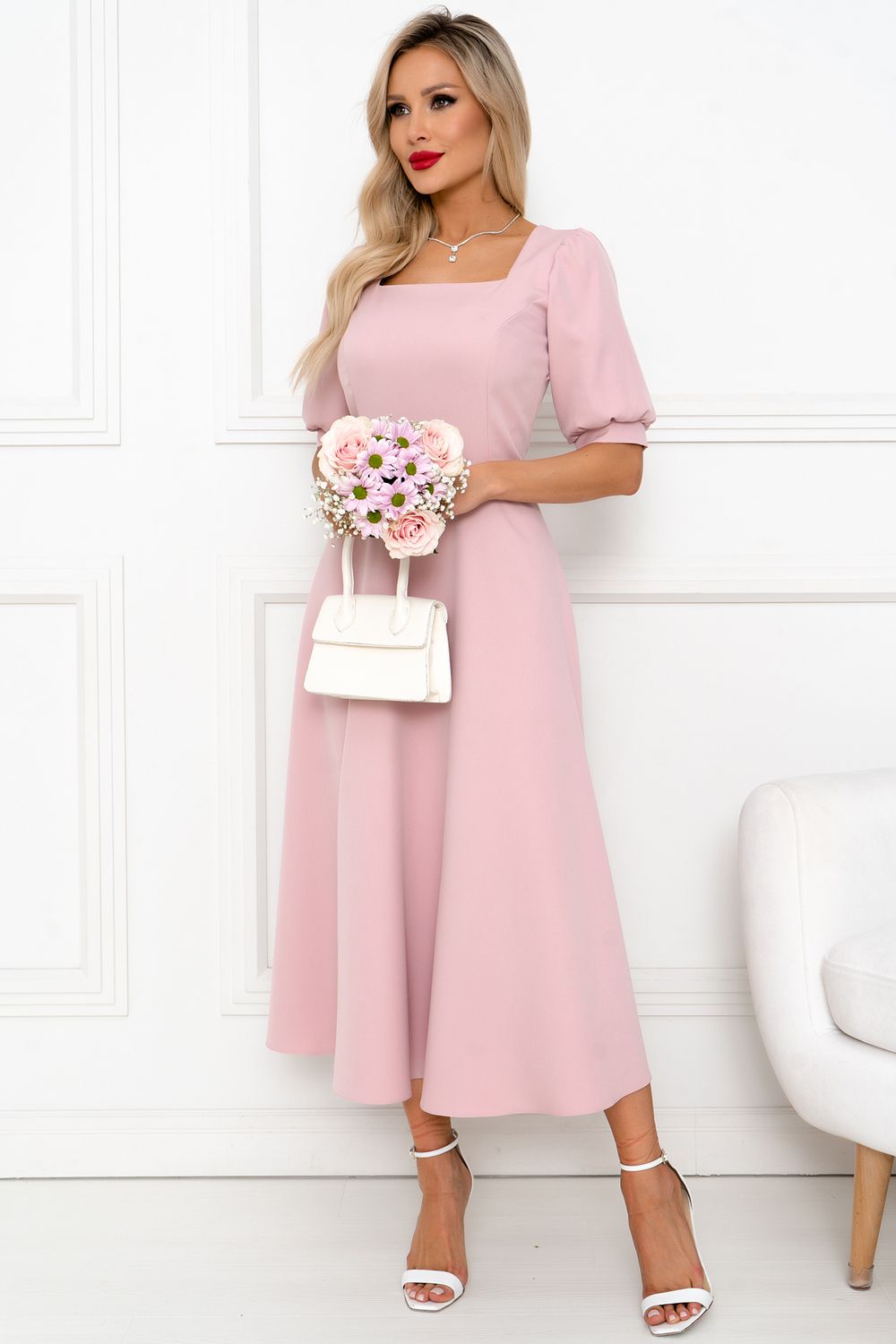 Платье Моника (пудровый)-42р-р Р11-1200/3 Nikol