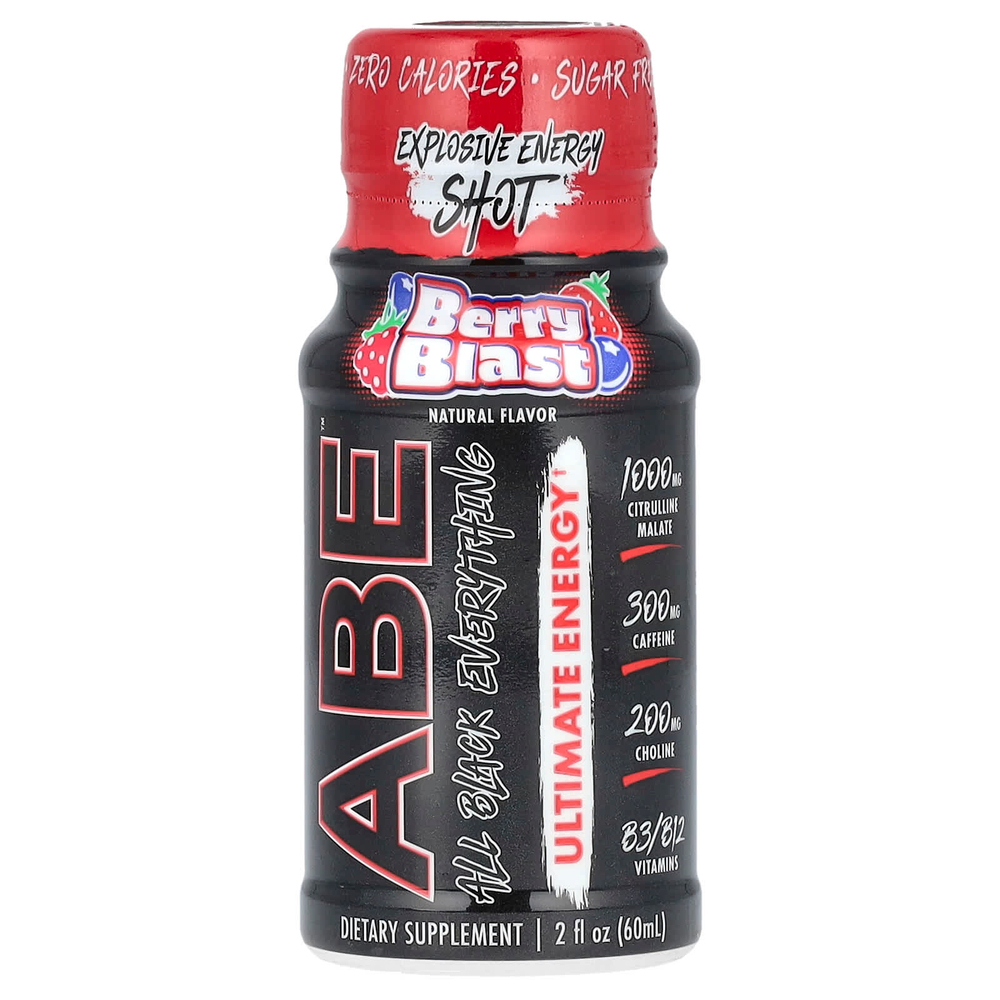 ABE, Ultimate Energy, Berry Blast, 12 пакетиков по 60 мл (2 жидк. унц.)