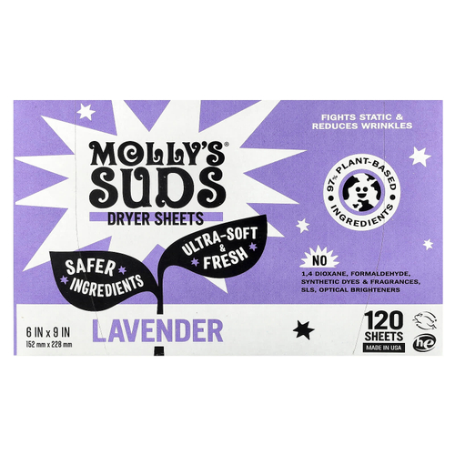 Molly's Suds, Сушилка для белья, лаванда, 120 листов