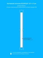 Натяжные потолки: 17 м2, 0.5 м2