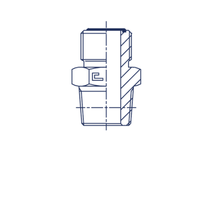 Штуцер ORFS 9/16" NPT 1/4"
