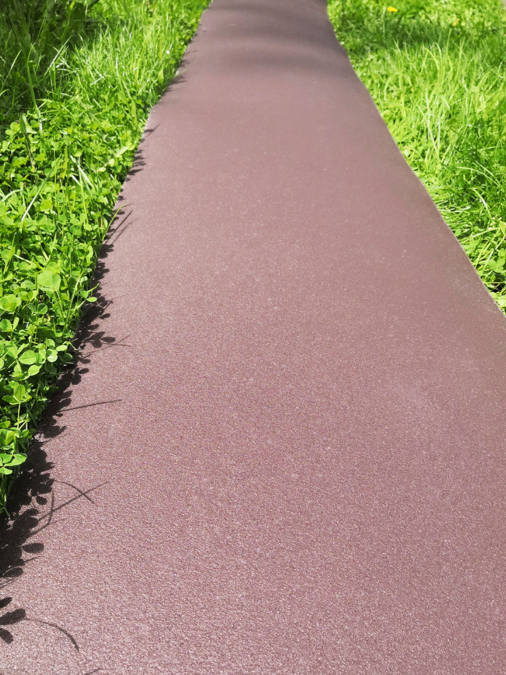 Покрытие для садовых дорожек из резино-пластика 2 мм, ширина 100 см (коричневый)