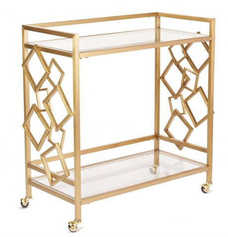 Стол сервировочный Ist Casa Эмили, 80х40х82 см, матовое золото