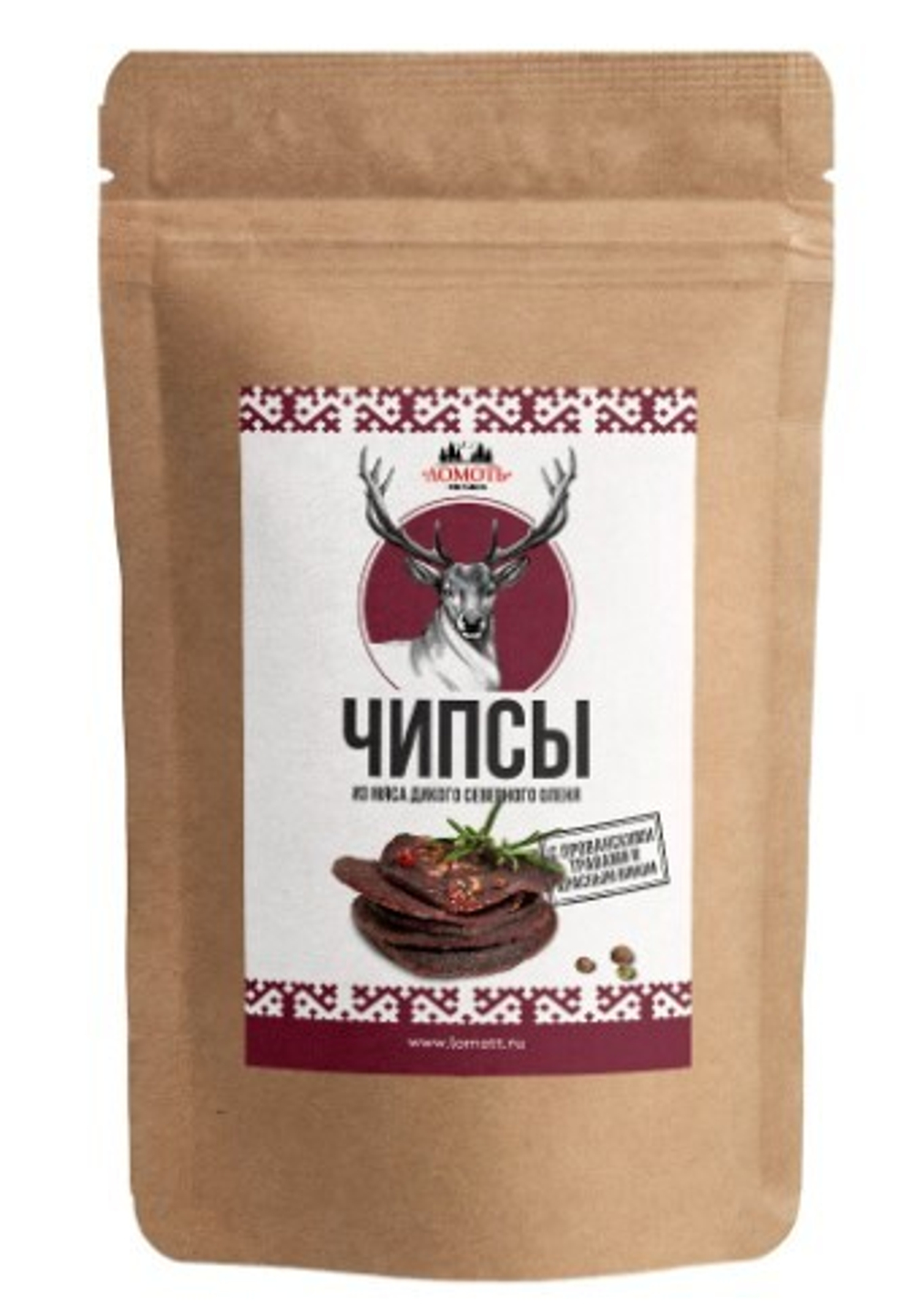 Чипсы из оленины с красным вином