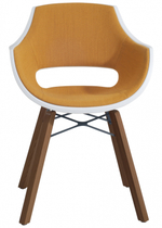 Кресло пластиковое с обивкой Papatya Opal Wox Pro Soft Iroko