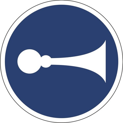 Знак "Подавать сигнал перед пуском механизма"