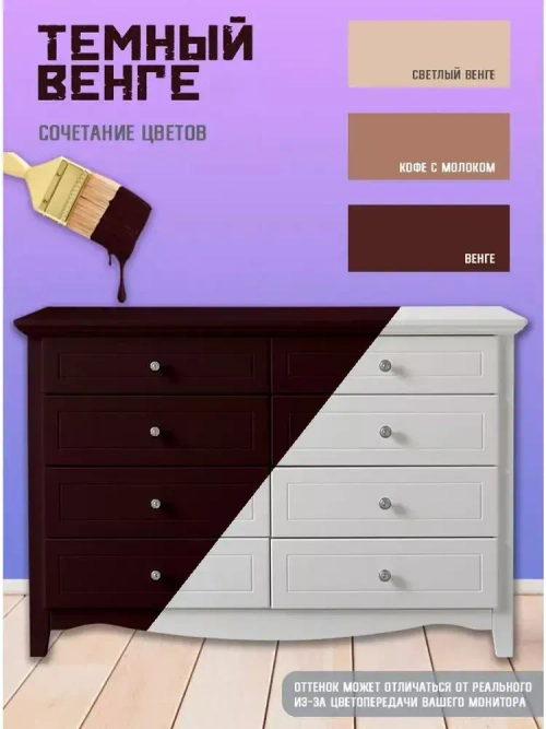 Краска для мебели и декора темный венге