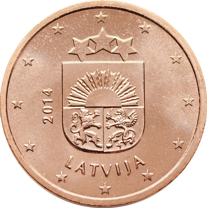 5 евроцентов 2014 Латвия (5 euro cent)