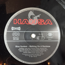 Винтажная виниловая пластинка LP Blue System Walking On A Rainbow (Germany 1987)