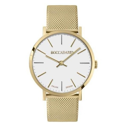 Часы Boccadamo Mya Gold White MY017A BW/G  с минеральным стеклом
