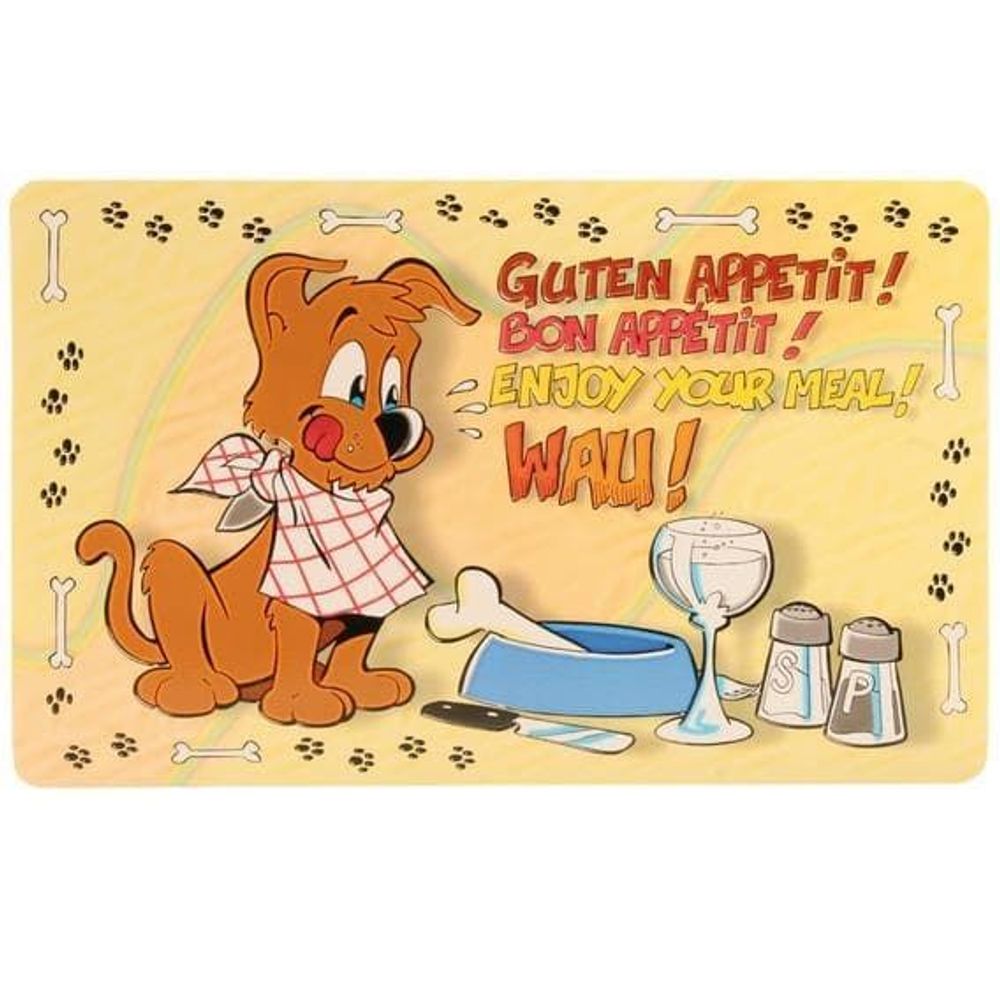 TRIXIE 24541 Коврик под миску с рисунком "Собака" 44х28см